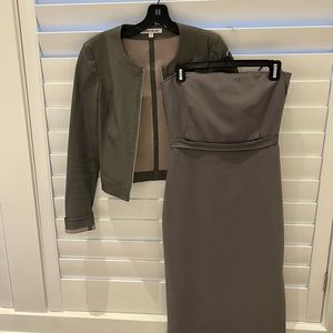 Elizabeth and James Grey Sierra Dress & Cropped Zipped Blazer